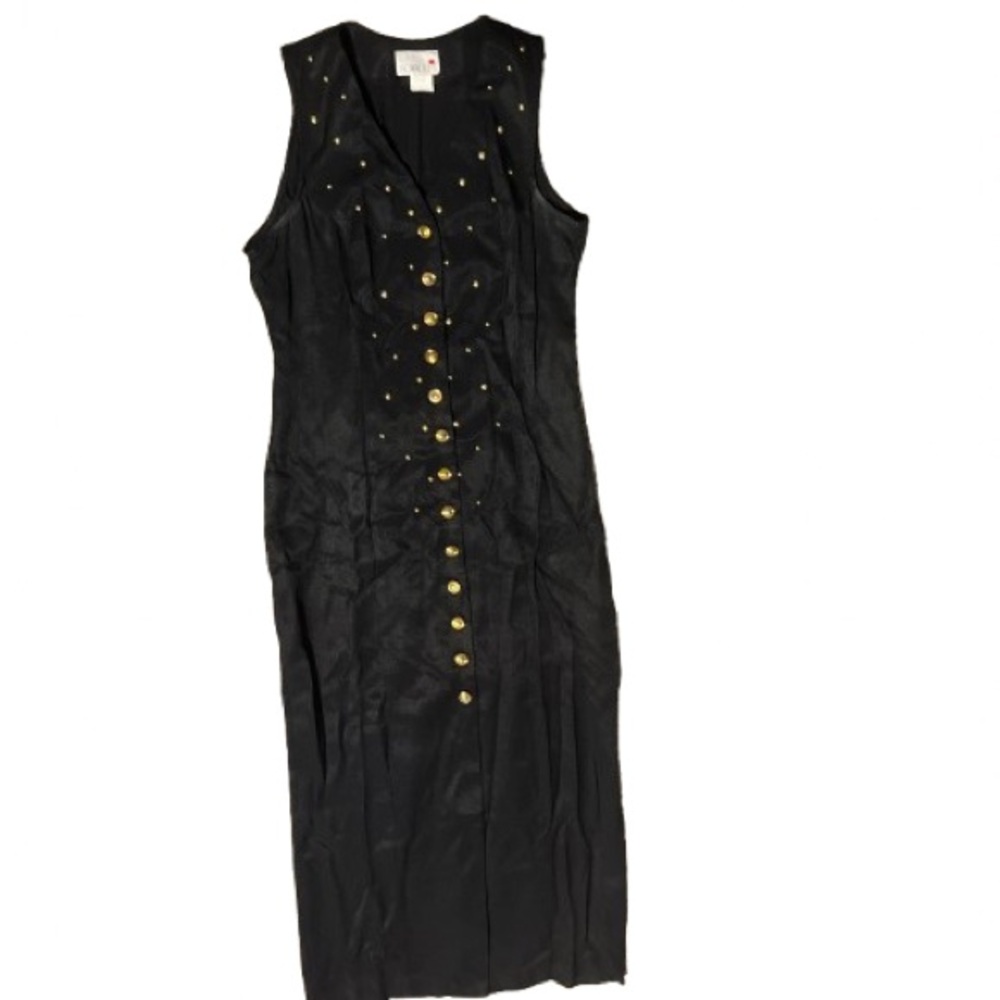 Vintage studded gown in the color black.